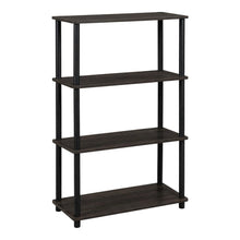 Wooden bookcase in finish with sturdy construction for home and office use