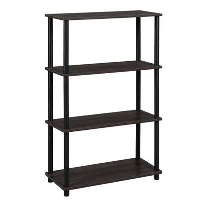 Wooden bookcase in finish with sturdy construction for home and office use