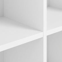 White 11-Cube Reversible Open Shelf Bookcase, Wooden Finish for Flexible Storage