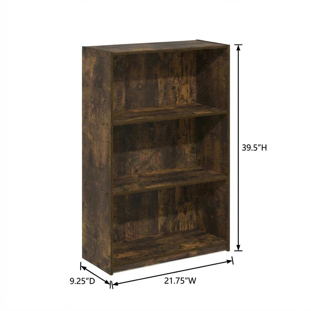Wooden bookcase with minimalist design and sturdy construction