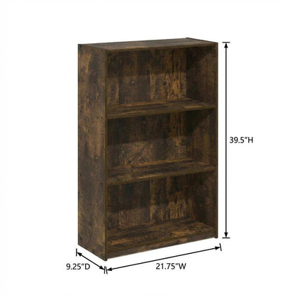 Wooden bookcase with minimalist design and sturdy construction