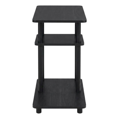 Espresso, C-Shape Side Table, Quality Build, Durable Wood Frame