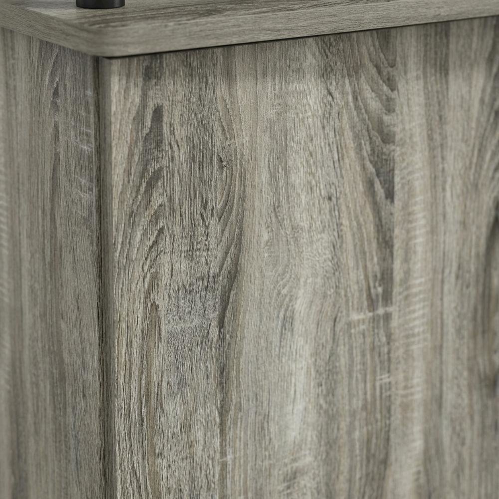 Gray Fireplace Entertainment Center with Storage Cabinets for TVs up to 55 Inch