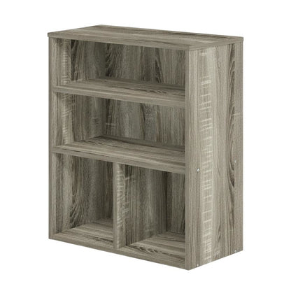 Wooden Bookcase in Warm Brown Finish for Elegant Home Storage