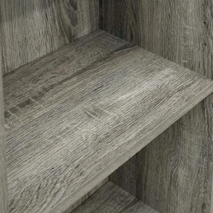 4-Tier Open Shelf Bookcase with Rustic French Oak Finish
