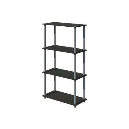 Wooden bookcase with open shelf design for versatile storage