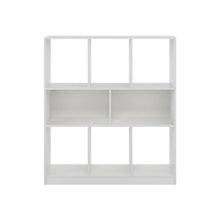 Wooden bookcase with spacious shelf storage for home or office use