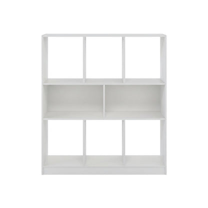 Wooden bookcase with spacious shelf storage for home or office use