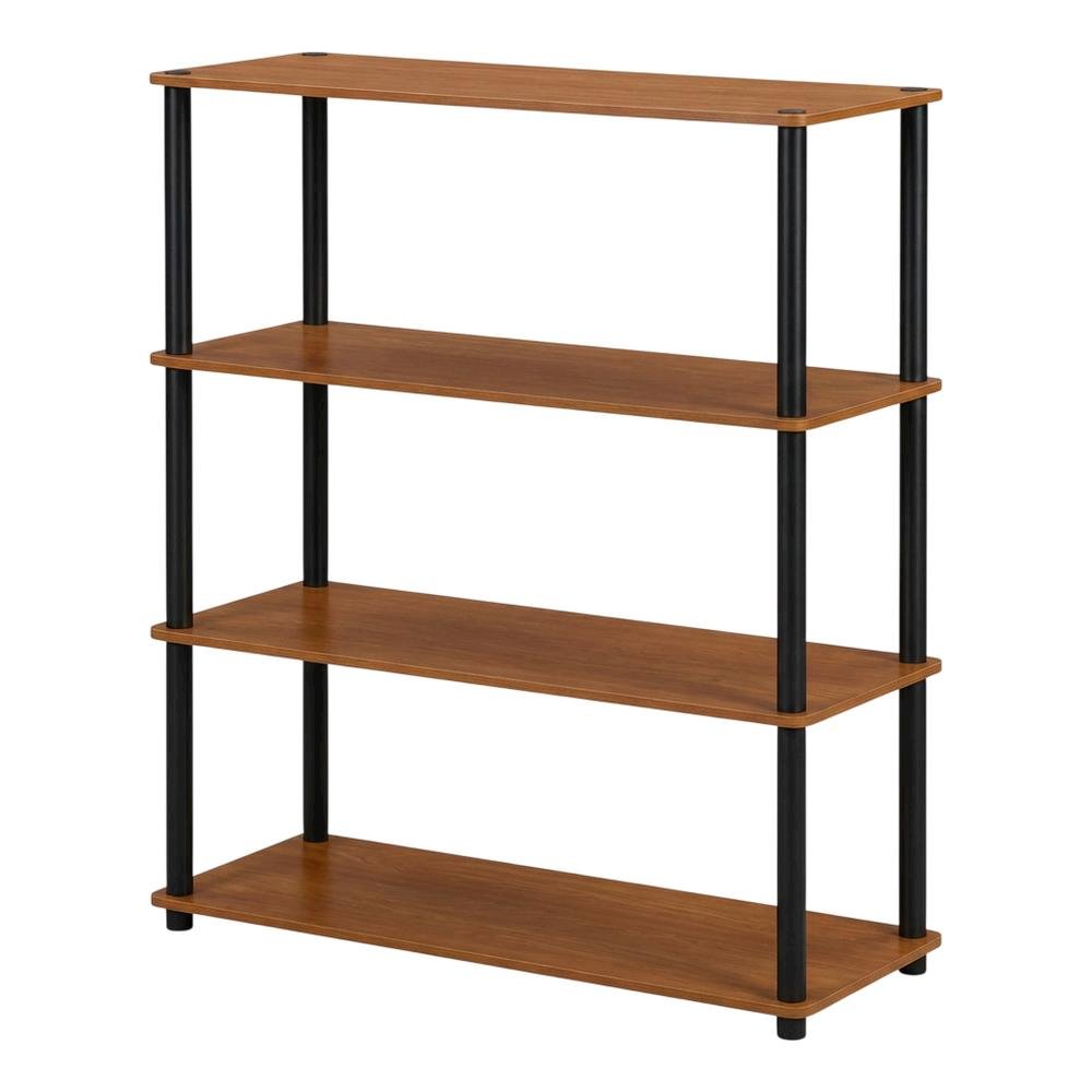 Wooden bookcase with clean lines and spacious shelving for home, office storage