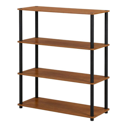 Wooden bookcase with clean lines and spacious shelving for home, office storage