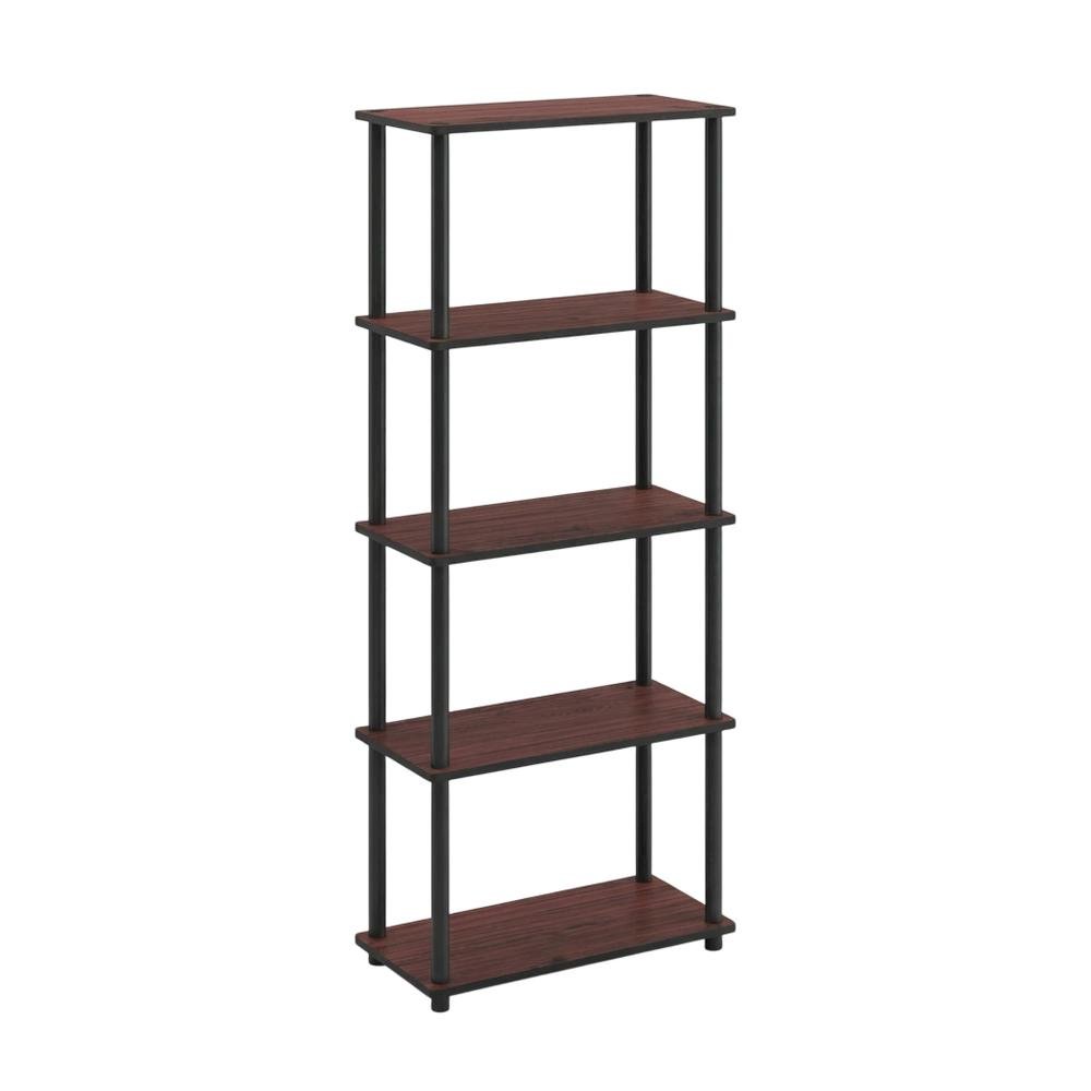 Wooden bookcase with sleek design and versatile storage