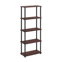 Wooden bookcase with sleek design and versatile storage