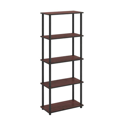 Wooden bookcase with sleek design and versatile storage