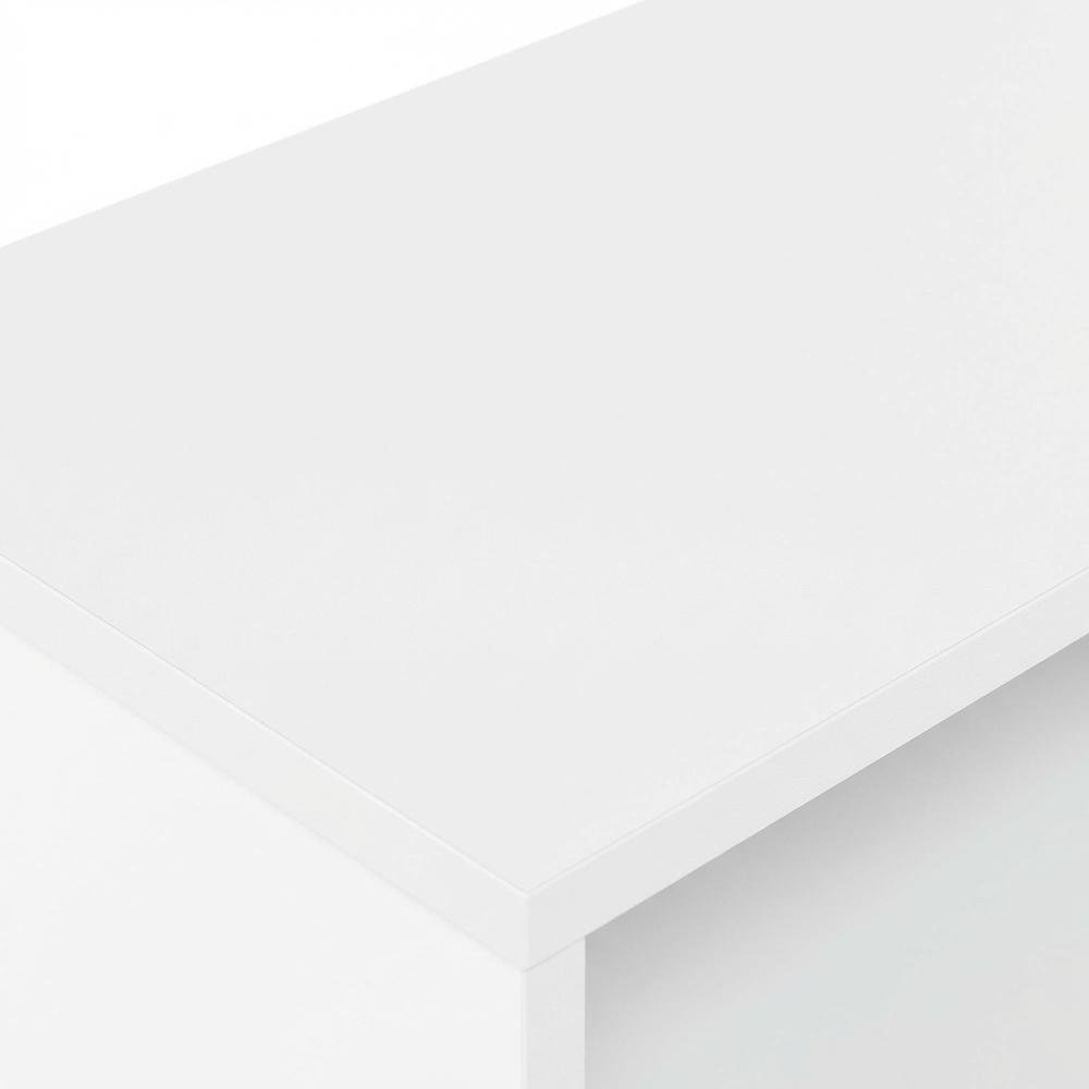 White 3-Tier Display Bookcase with Wooden Shelves for Modern Home Storage