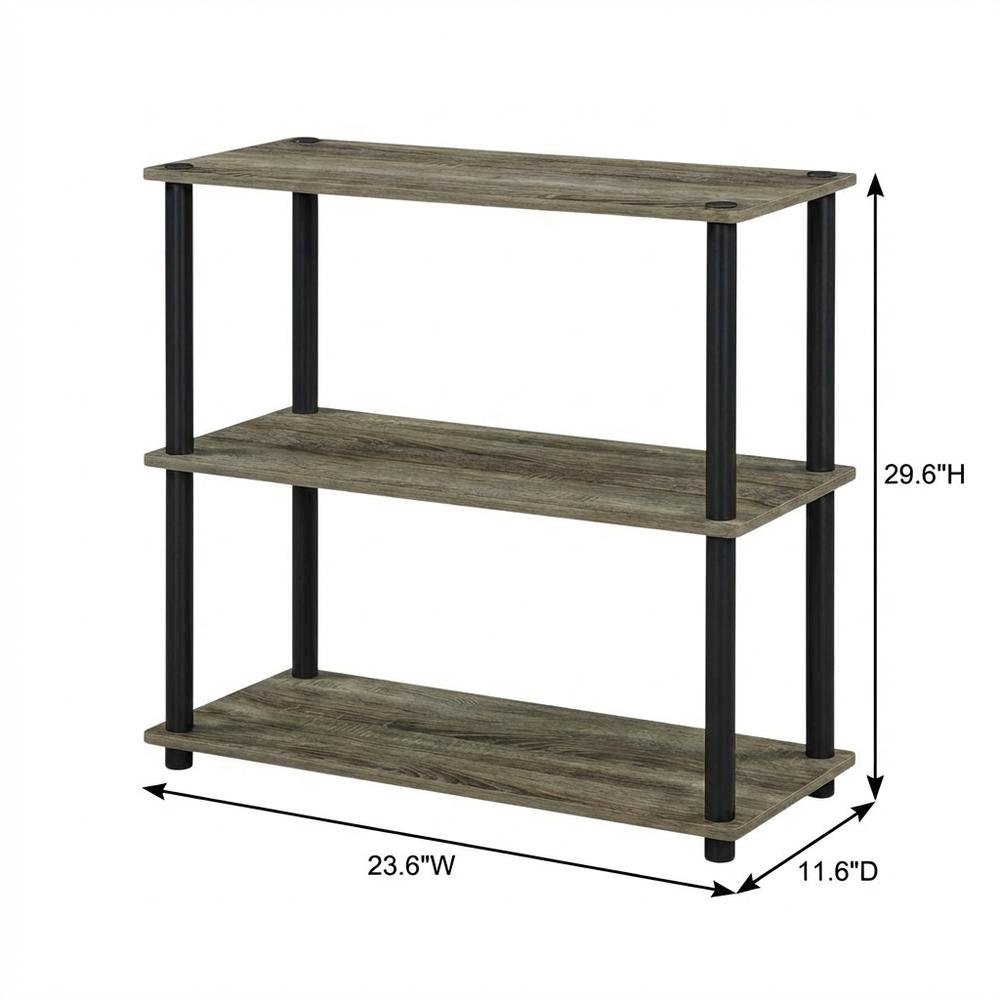 Wooden bookcase with modern design and sturdy construction