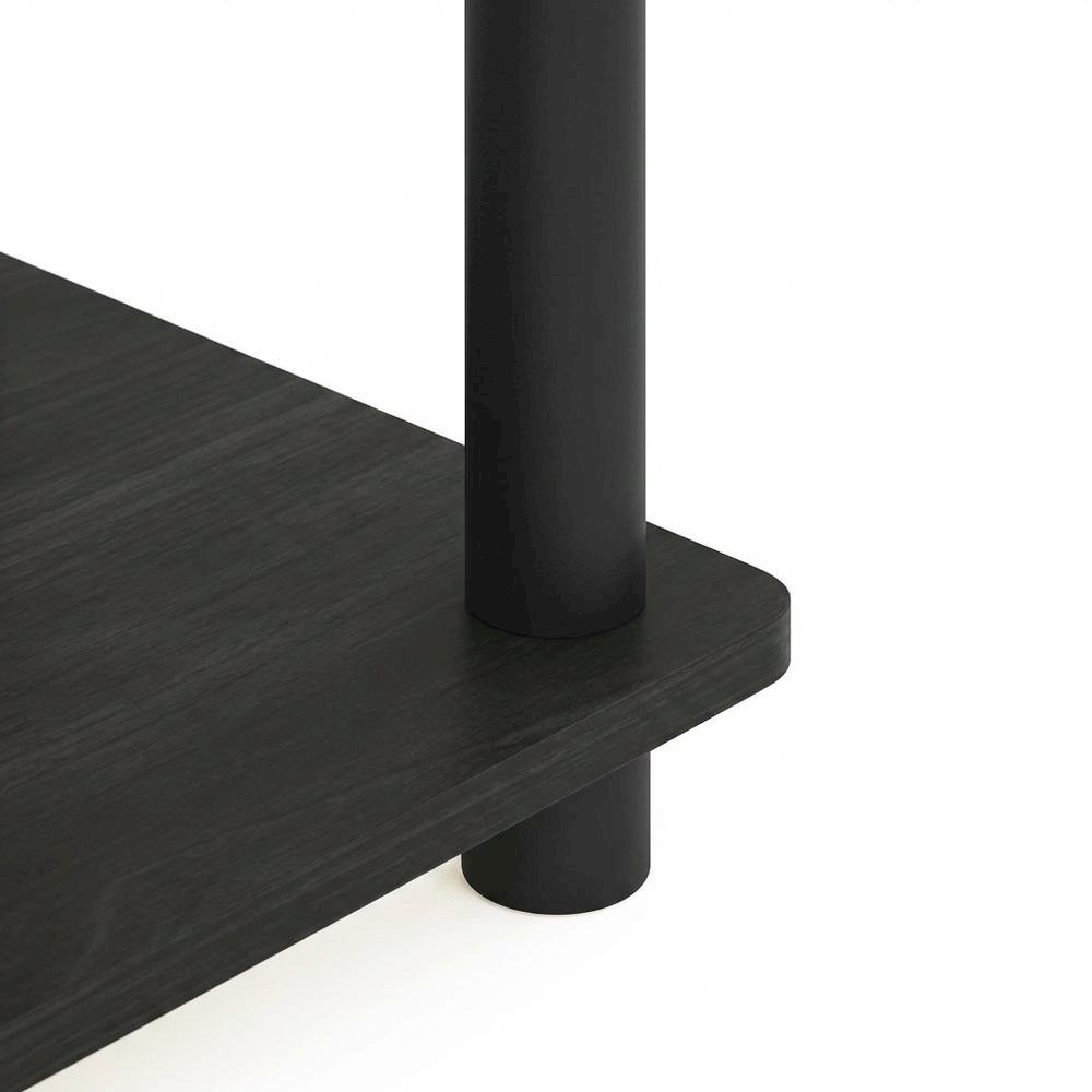 Espresso, C-Shape Side Table, Quality Build, Durable Wood Frame