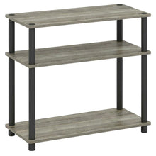 Grey Oak 3-Tier Side & Bedside Table with Modern Design
