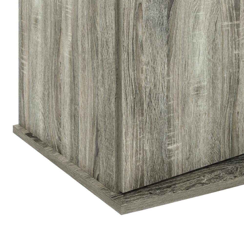 Gray Fireplace Entertainment Center with Storage Cabinets for TVs up to 55 Inch