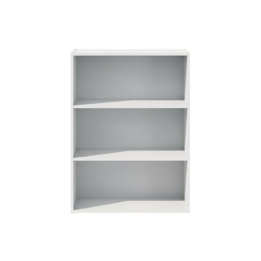 Wooden bookcase with open shelving for versatile storage and display