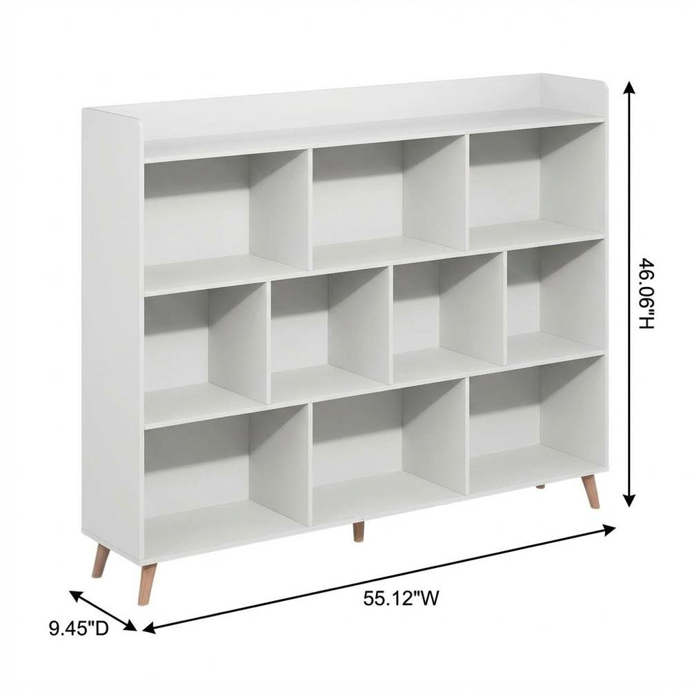 Bookshelf with Engineered Wood Finish for Home Office and Living Room