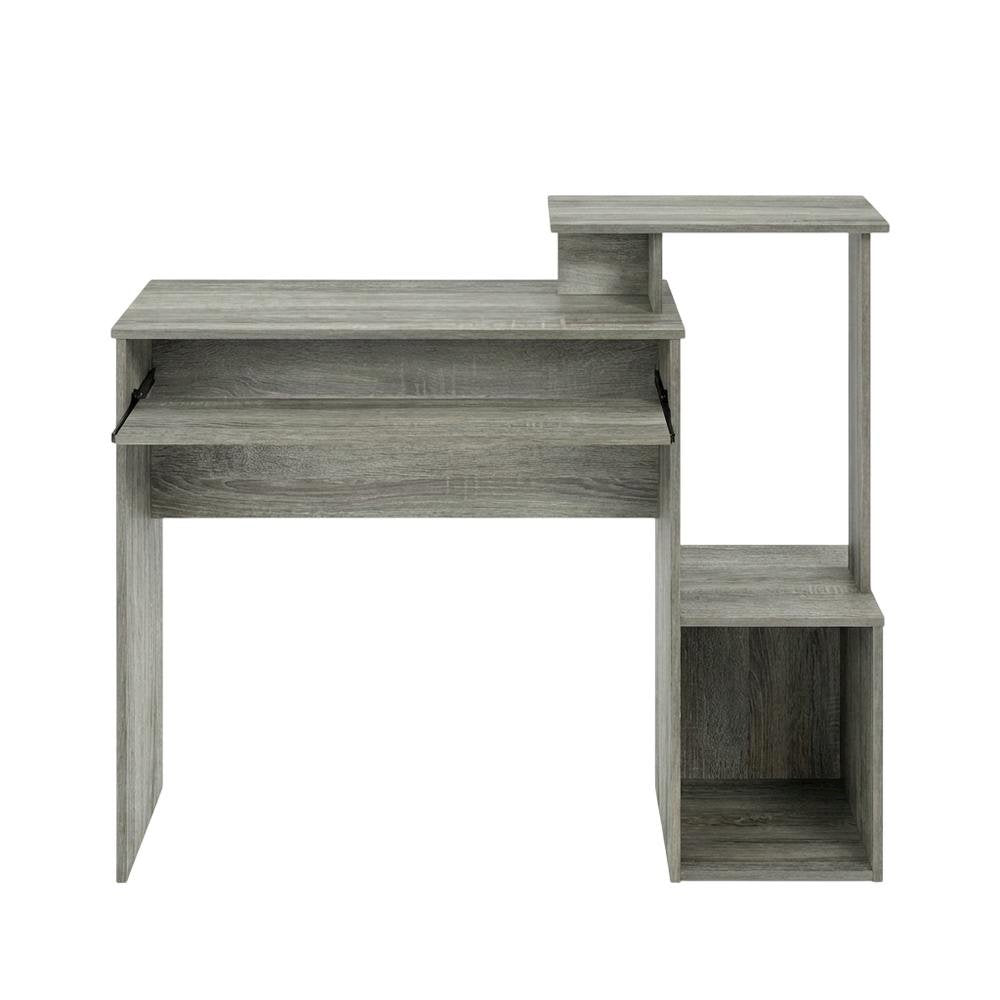 Wooden French Oak Finish Home Office Computer Desk with Storage Bin