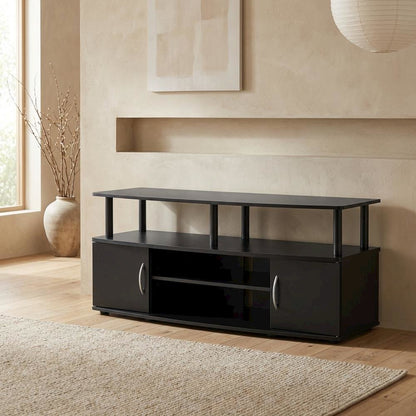 Contemporary Large Entertainment Center for Up to 50-In TV with Storage