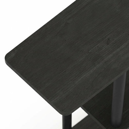 Espresso, C-Shape Side Table, Quality Build, Durable Wood Frame