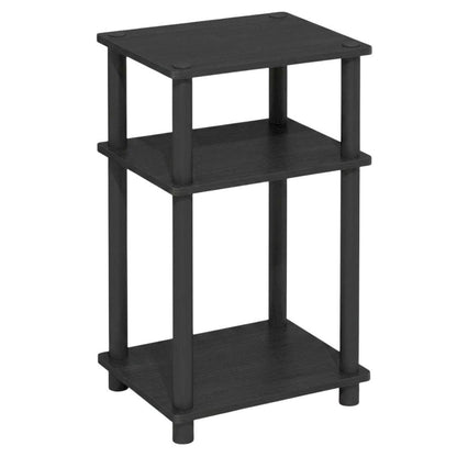 Dark Americano 3-Tier End Table with Modern Nightstand Design
