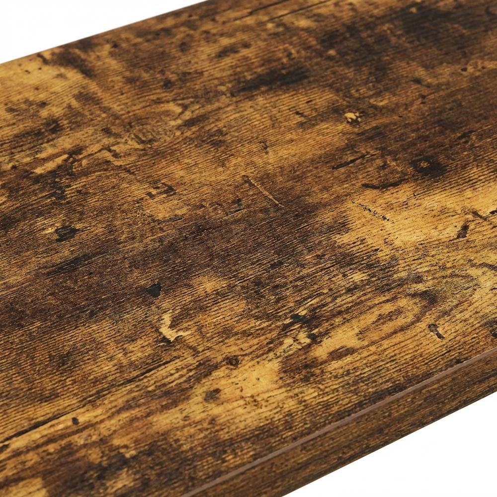 Amber Pine Metal Frame End Table for Living Room or Bedroom