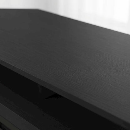 Wooden corner TV stand with fireplace for up to 55-inch screens, Americano style