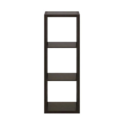 Wooden bookcase with open shelving and sturdy construction
