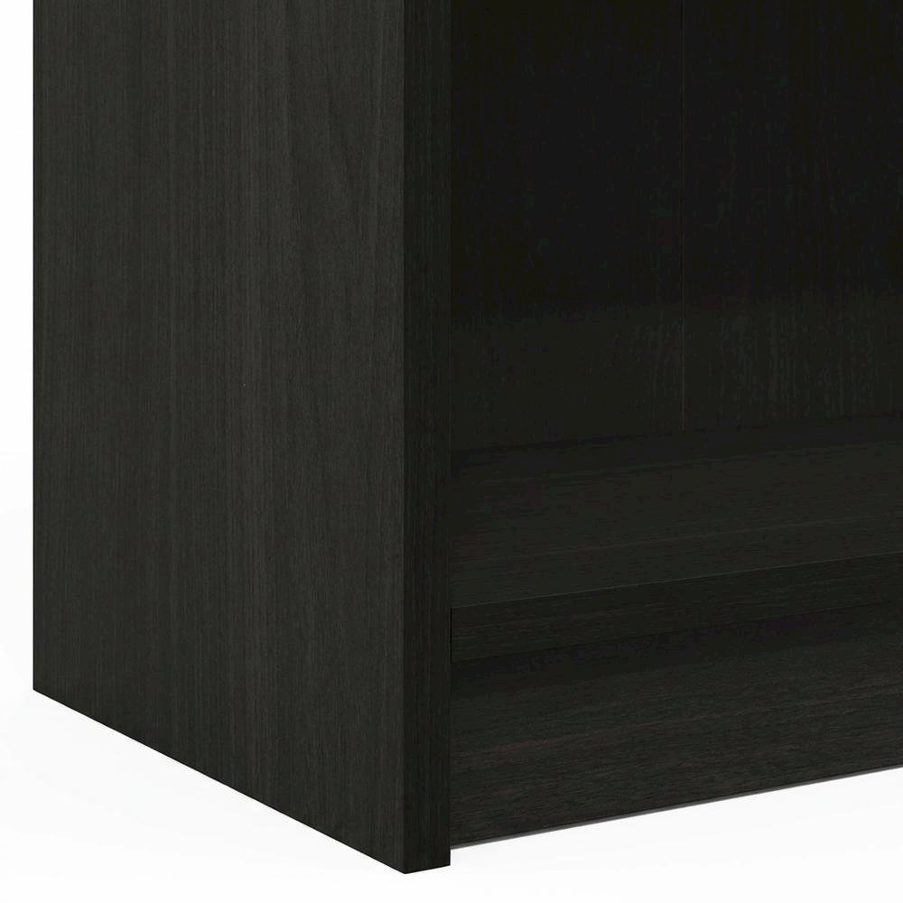 Three-Tier Open Shelf Bookcase in Espresso Finish for Storage and Display