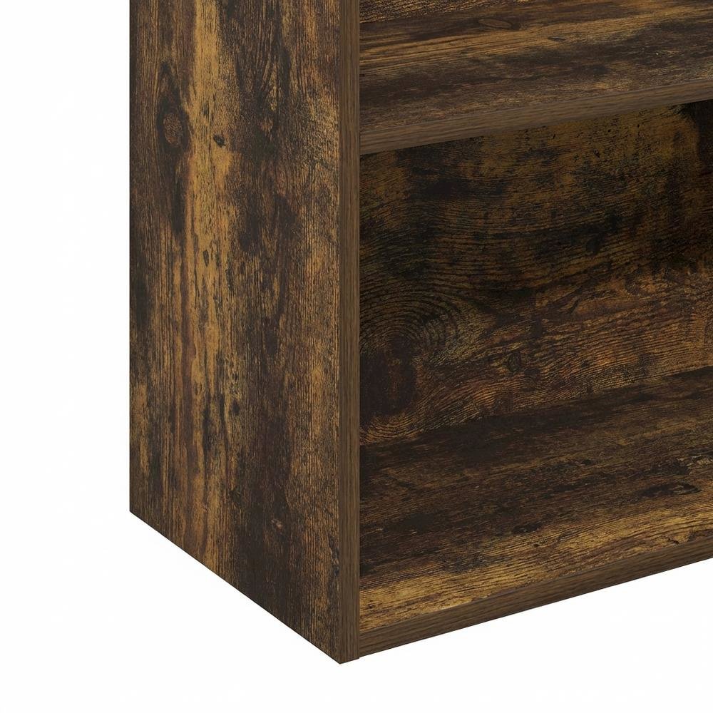 Amber Pine 5-Tier Bookshelf with Adjustable Shelves for Organization