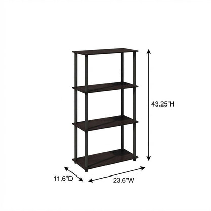 Wooden Bookcase with Open Shelving for Spacious Storage