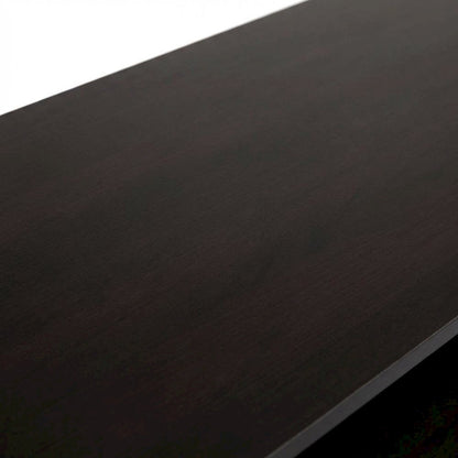 Espresso/Black TV Stand with Storage Bins and Wood Construction