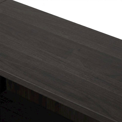 Espresso 5-Shelf Bookcase with Spacious Storage and Modern Design