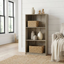 3-Tier Bookcase with Sonoma Oak Finish, Durable Wood Shelves for Home Storage