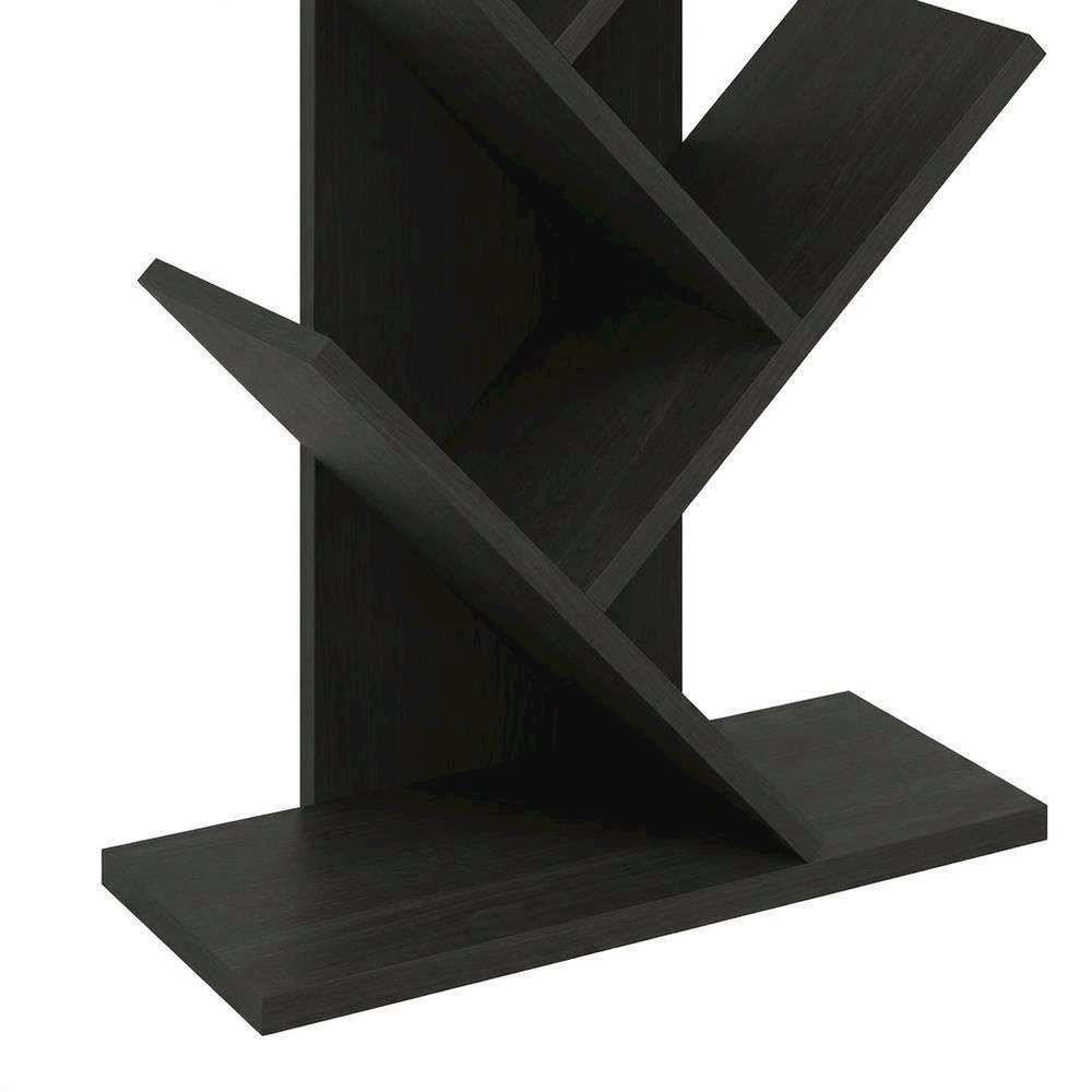 Espresso 9-Tier Floor Bookcase with Wooden Shelving for Storage and Display