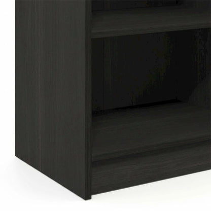 Wooden bookcase with open shelving and sturdy construction