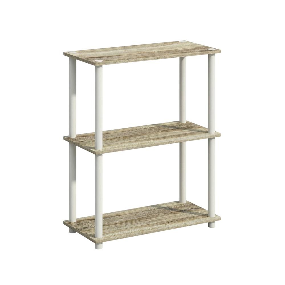 Wooden bookcase with open shelving for versatile storage