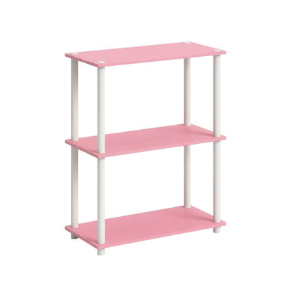 Wooden bookcase with open storage shelves for modern home decor