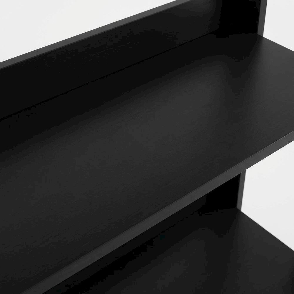 Espresso 5-Tier Ladder Bookcase with Display Shelves and Wood Construction