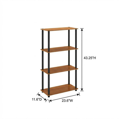 Wooden bookcase with clean lines and spacious shelving for home, office storage