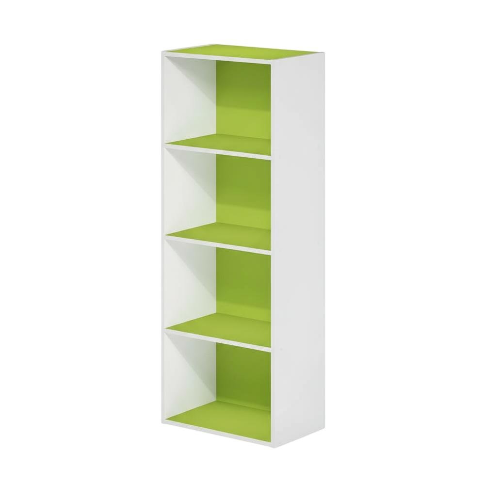 Open Shelf Bookcase with Wooden Construction for Storage