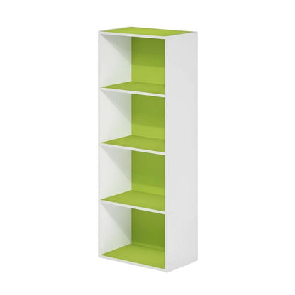 Open Shelf Bookcase with Wooden Construction for Storage