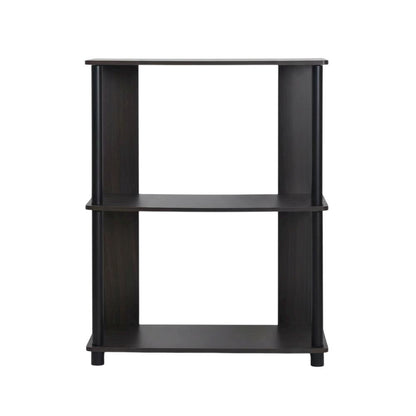 Walnut Bookcase with Spacious Shelving for Living Room and Office