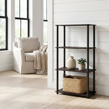 Wooden Bookcase with Open Shelving for Spacious Storage