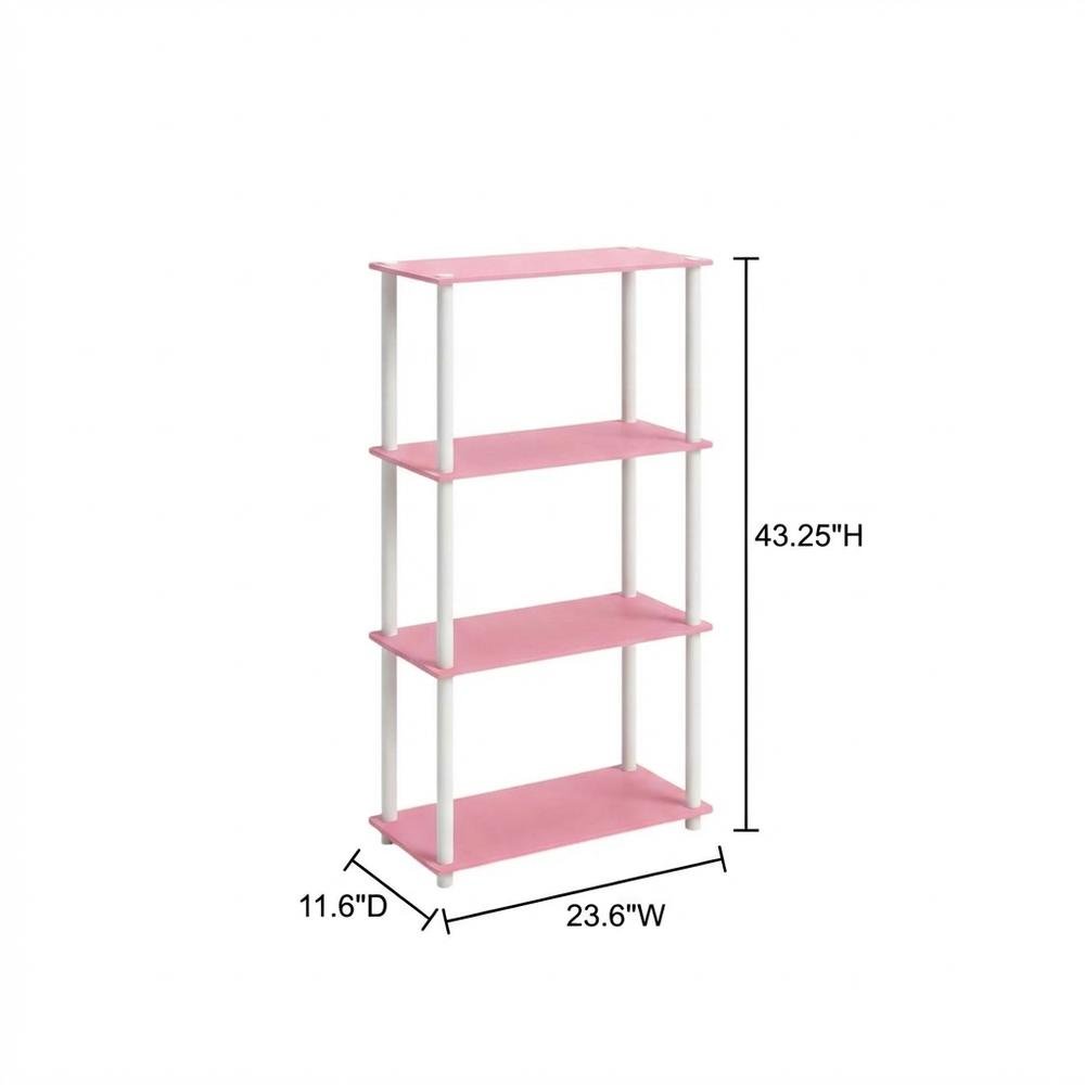 Wooden Bookcase with Open Shelving for Living Room Storage