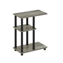 French Oak, C-Shape Side Table, Quality Build, Durable Wood Frame