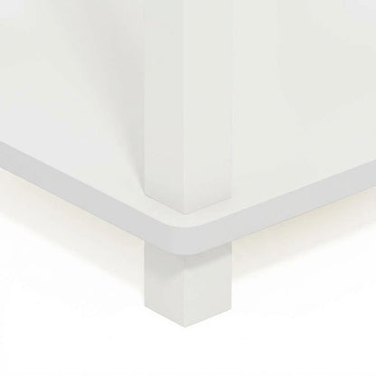 Small White End Table with Contemporary Design and Solid Construction